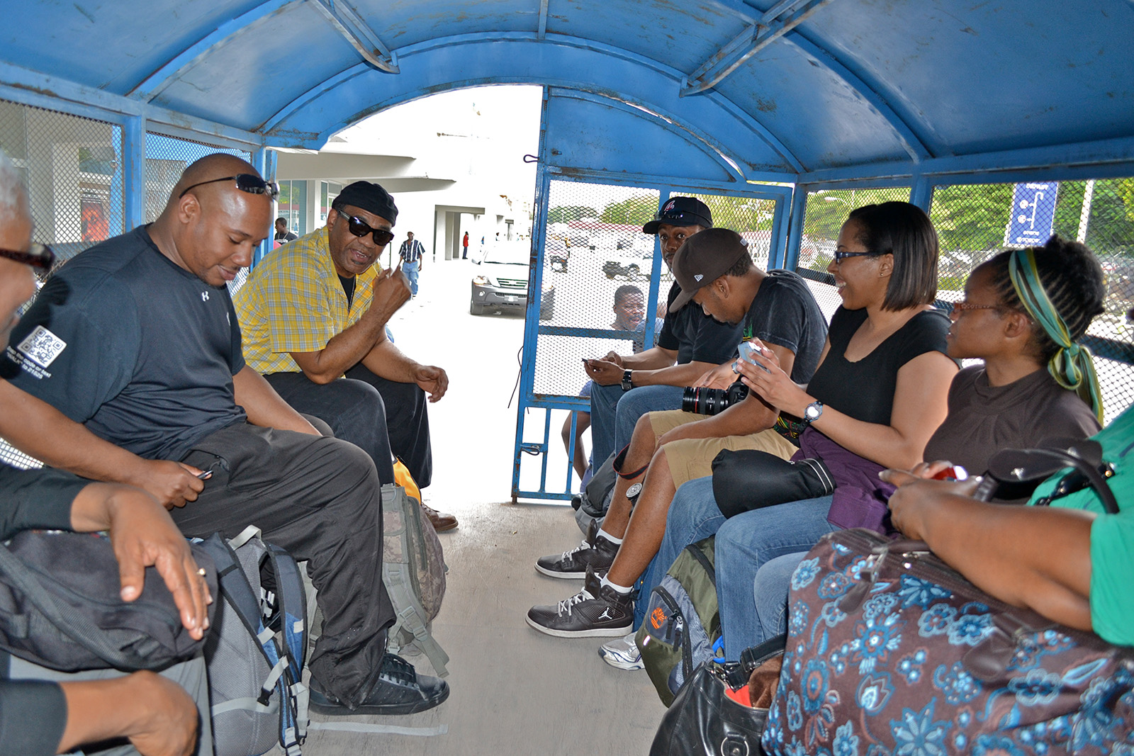 Students traveling by bus
